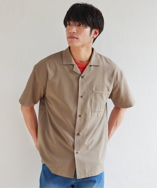ikka(イッカ)の「【セットアップ対応】Reflax リラックスオープンカラーシャツ(シャツ/ブラウス・メンズ・ベージュ/ブラウン/オリーブ/ブルー/ダークネイビー・S/M/XL/L)」の6枚目の写真
