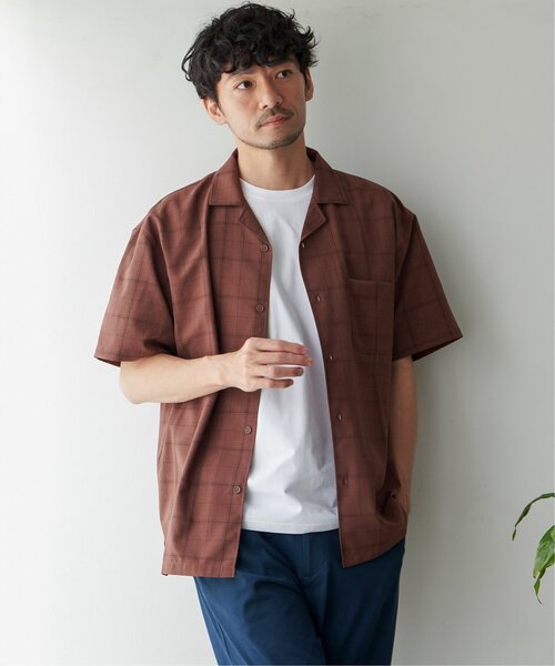 ikka(イッカ)の「【セットアップ対応】Reflax リラックスオープンカラーシャツ(シャツ/ブラウス・メンズ・ベージュ/ブラウン/オリーブ/ブルー/ダークネイビー・S/M/XL/L)」の11枚目の写真