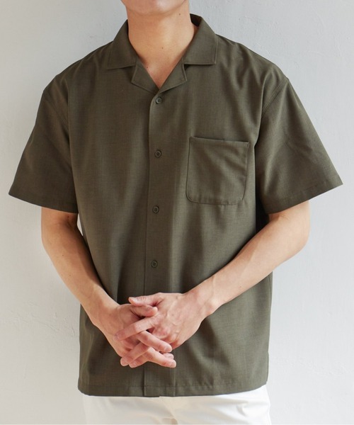 ikka(イッカ)の「【セットアップ対応】Reflax リラックスオープンカラーシャツ(シャツ/ブラウス・メンズ・ベージュ/ブラウン/オリーブ/ブルー/ダークネイビー・S/M/XL/L)」の3枚目の写真
