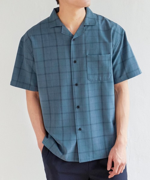 ikka(イッカ)の「【セットアップ対応】Reflax リラックスオープンカラーシャツ(シャツ/ブラウス・メンズ・ベージュ/ブラウン/オリーブ/ブルー/ダークネイビー・S/M/XL/L)」の4枚目の写真