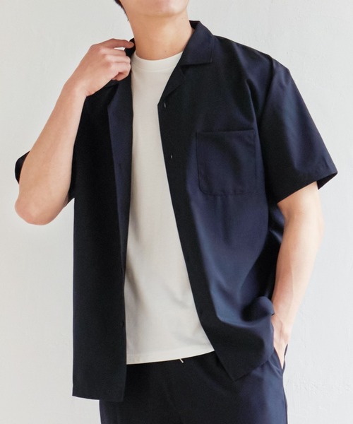 ikka(イッカ)の「【セットアップ対応】Reflax リラックスオープンカラーシャツ(シャツ/ブラウス・メンズ・ベージュ/ブラウン/オリーブ/ブルー/ダークネイビー・S/M/XL/L)」の5枚目の写真