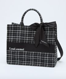 【LouLoumei】WEB限定色あり/ツイードトートバッグ