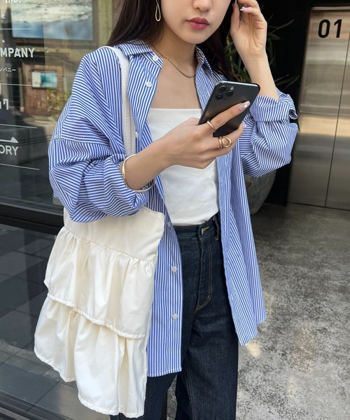 DISCOAT（ディスコート）の「【WEB限定】ティアードフリルトートバッグ（トートバッグ・レディース・チャコールグレー/イエロー/アイボリー・FREE）」の22枚目の写真