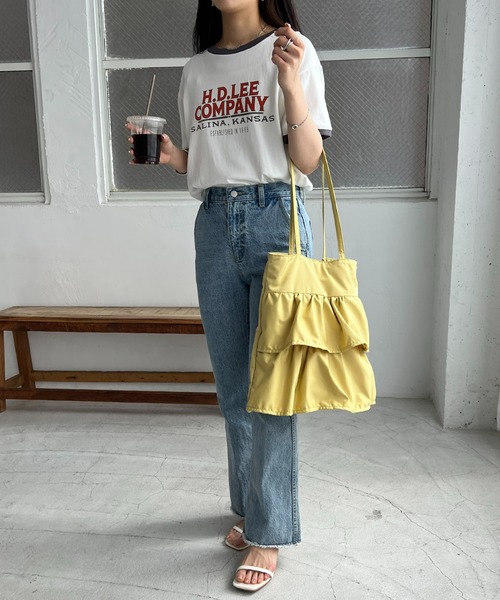 DISCOAT（ディスコート）の「【WEB限定】ティアードフリルトートバッグ（トートバッグ・レディース・チャコールグレー/イエロー/アイボリー・FREE）」の17枚目の写真