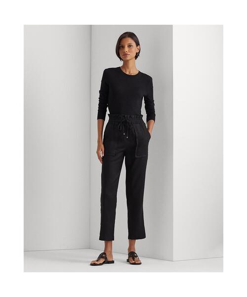 LAUREN RALPH LAUREN（ローレン ラルフ ローレン）の「リネン アンクル パンツ（その他パンツ・レディース・ブラック系1・4/0/2/6/00）」の6枚目の写真