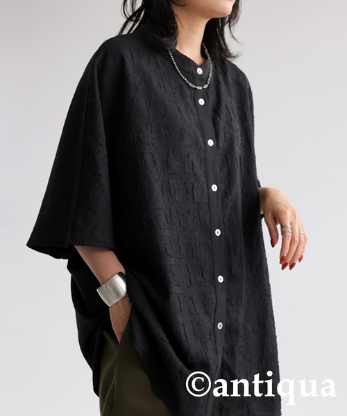 antiqua(アンティカ)の「デザインシャツ(シャツ/ブラウス・レディース・ブラック/ホワイト・FREE)」の22枚目の写真