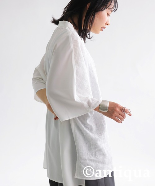 antiqua(アンティカ)の「デザインシャツ(シャツ/ブラウス・レディース・ブラック/ホワイト・FREE)」の21枚目の写真