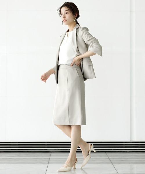 【セール】【洗濯機で洗える】ウォッシャブル＆マルチストレッチ・タイトスカート（スカート）｜WHITE JOOLA（ホワイトジョーラ）