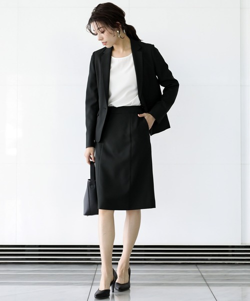 【セール】【洗濯機で洗える】ウォッシャブル＆マルチストレッチ・タイトスカート（スカート）｜WHITE JOOLA（ホワイトジョーラ）