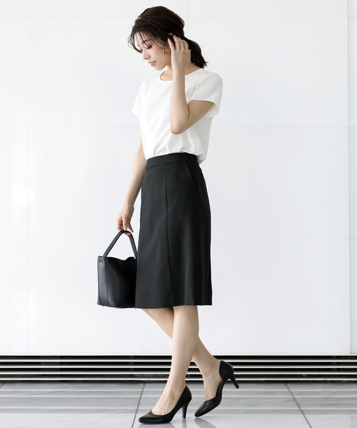 【セール】【洗濯機で洗える】ウォッシャブル＆マルチストレッチ・タイトスカート（スカート）｜WHITE JOOLA（ホワイトジョーラ）