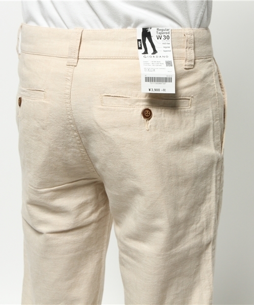 GIORDANO（ジョルダーノ）の「[GIORDANO]リネンロングパンツ（その他パンツ・メンズ・ブラック/ベージュ/ネイビー・32inch/33inch/30inch）」の6枚目の写真