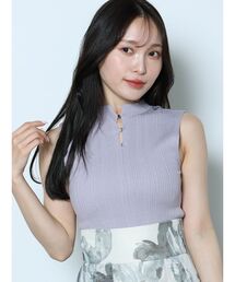 MERCURYDUO | 2WAYノースリコンパクトニット(ニット/セーター)