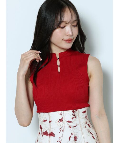 MERCURYDUO（マーキュリーデュオ）の「2WAYノースリコンパクトニット（ニット/セーター・レディース・ラベンダー/オフホワイト/ブラック/レッド・FREE）」の5枚目の写真