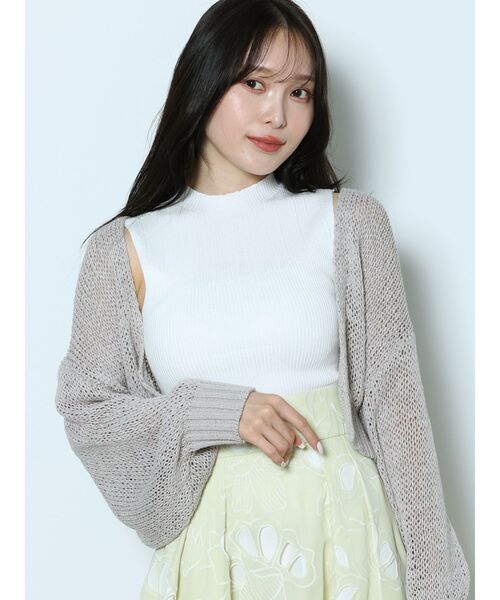 MERCURYDUO（マーキュリーデュオ）の「2WAYノースリコンパクトニット（ニット/セーター・レディース・ラベンダー/オフホワイト/ブラック/レッド・FREE）」の6枚目の写真