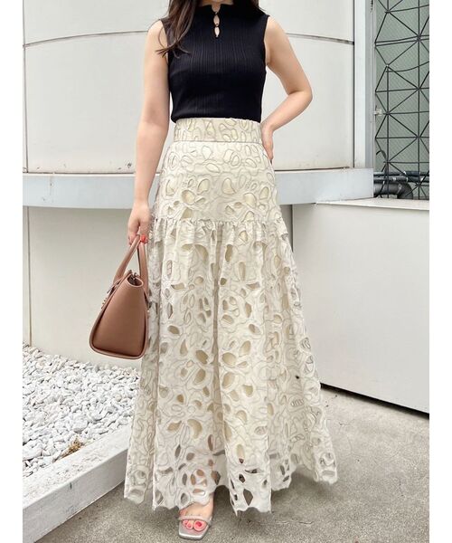 MERCURYDUO（マーキュリーデュオ）の「2WAYノースリコンパクトニット（ニット/セーター・レディース・ラベンダー/オフホワイト/ブラック/レッド・FREE）」の9枚目の写真