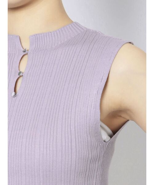 MERCURYDUO（マーキュリーデュオ）の「2WAYノースリコンパクトニット（ニット/セーター・レディース・ラベンダー/オフホワイト/ブラック/レッド・FREE）」の10枚目の写真