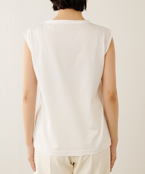 Whim Gazette(ウィムガゼット)の「ベーシックフレンチスリーブプルオーバー(Tシャツ/カットソー・レディース・チャコールグレー/オフホワイト・FREE)」の20枚目の写真