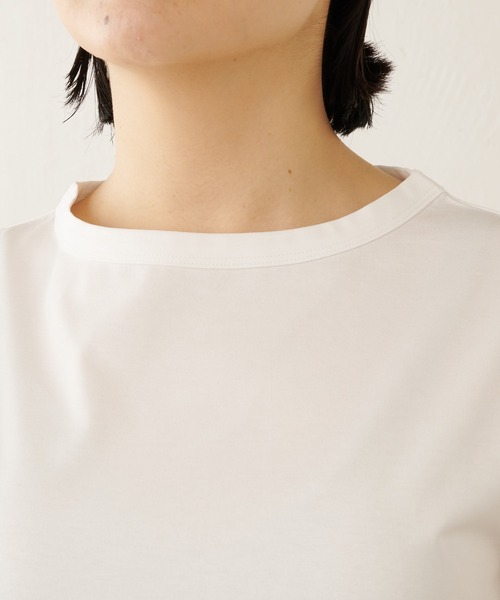 Whim Gazette(ウィムガゼット)の「ベーシックフレンチスリーブプルオーバー(Tシャツ/カットソー・レディース・チャコールグレー/オフホワイト・FREE)」の21枚目の写真