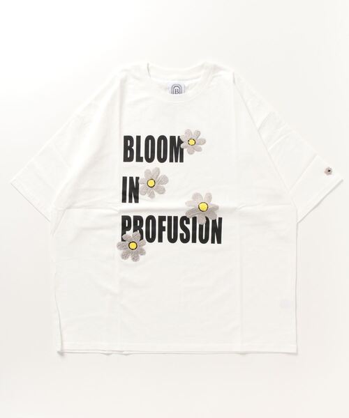 BEAVER（ビーバー）の「B omnivore/ビーオムニボー　FLOWER TEE 16/S オープンエンド天竺 Tシャツ（Tシャツ/カットソー・メンズ・ブラック/ホワイト/ピンク・L/M）」の5枚目の写真