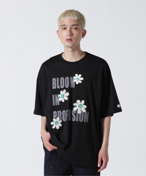 BEAVER（ビーバー）の「B omnivore/ビーオムニボー　FLOWER TEE 16/S オープンエンド天竺 Tシャツ（Tシャツ/カットソー・メンズ・ブラック/ホワイト/ピンク・L/M）」の9枚目の写真