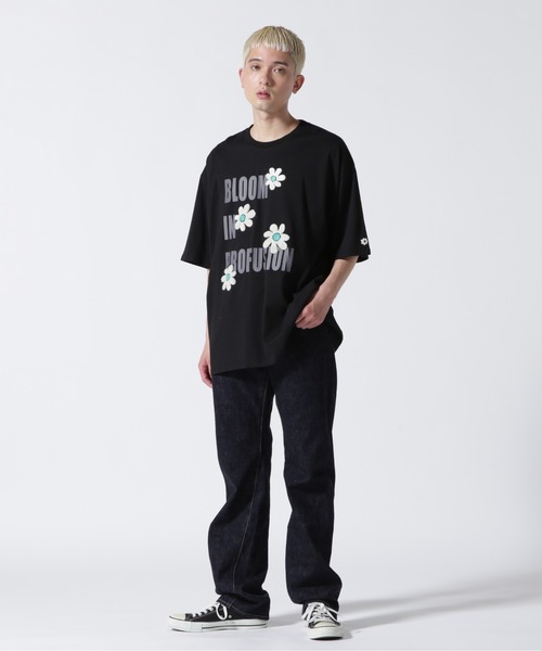 BEAVER（ビーバー）の「B omnivore/ビーオムニボー　FLOWER TEE 16/S オープンエンド天竺 Tシャツ（Tシャツ/カットソー・メンズ・ブラック/ホワイト/ピンク・L/M）」の10枚目の写真