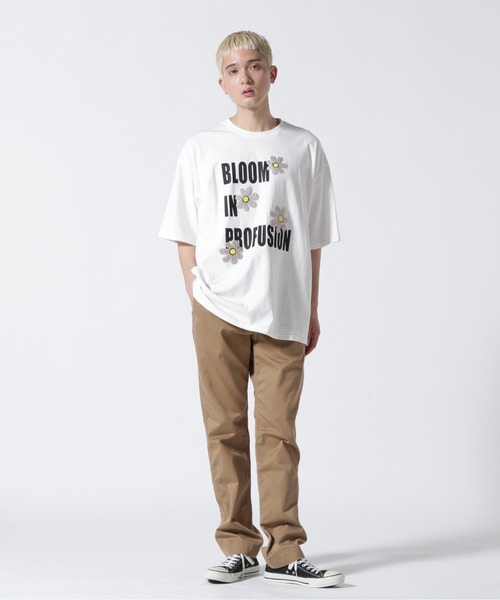BEAVER（ビーバー）の「B omnivore/ビーオムニボー　FLOWER TEE 16/S オープンエンド天竺 Tシャツ（Tシャツ/カットソー・メンズ・ブラック/ホワイト/ピンク・L/M）」の12枚目の写真