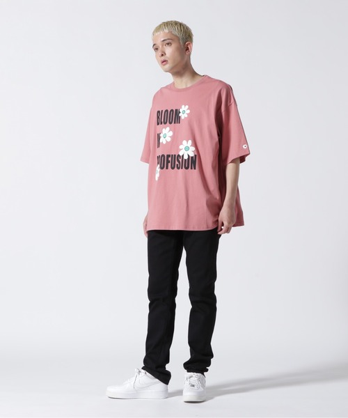 BEAVER（ビーバー）の「B omnivore/ビーオムニボー　FLOWER TEE 16/S オープンエンド天竺 Tシャツ（Tシャツ/カットソー・メンズ・ブラック/ホワイト/ピンク・L/M）」の14枚目の写真