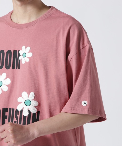 BEAVER（ビーバー）の「B omnivore/ビーオムニボー　FLOWER TEE 16/S オープンエンド天竺 Tシャツ（Tシャツ/カットソー・メンズ・ブラック/ホワイト/ピンク・L/M）」の18枚目の写真