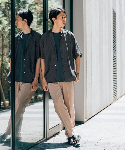 EDIFICE（エディフィス）の「”接触冷感機能” クールタッチ トロピカル イージーパンツ（スラックス・メンズ・ネイビー/ベージュ/ブラック/ブラウン・SMALL/MEDIUM/LARGE）」の14枚目の写真