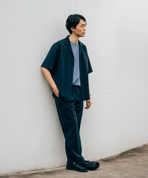 EDIFICE（エディフィス）の「”接触冷感機能” クールタッチ トロピカル イージーパンツ（スラックス・メンズ・ネイビー/ベージュ/ブラック/ブラウン・SMALL/MEDIUM/LARGE）」の9枚目の写真