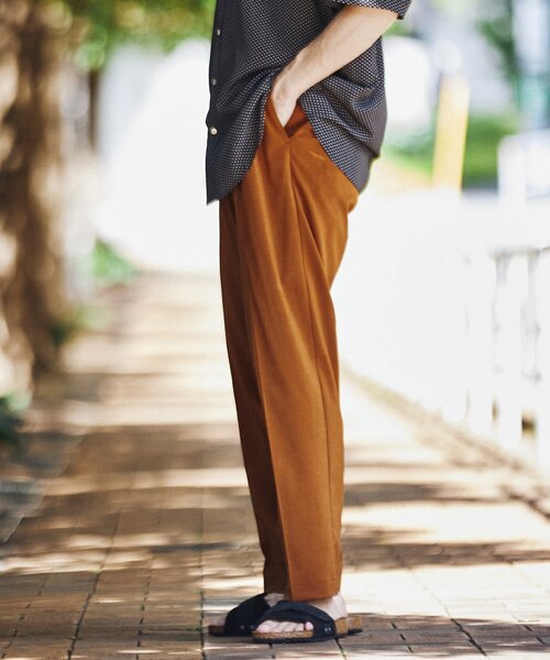 EDIFICE（エディフィス）の「”接触冷感機能” クールタッチ トロピカル イージーパンツ（スラックス・メンズ・ネイビー/ベージュ/ブラック/ブラウン・SMALL/MEDIUM/LARGE）」の21枚目の写真