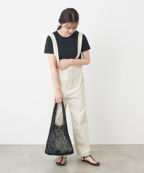 Actually（アクチュアリー）の「マクラメバッグ（トートバッグ・レディース・ブラック/ベージュ/グリーン/ブルー・フリー）」の7枚目の写真