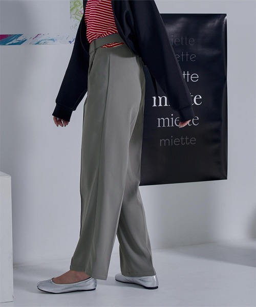 miette（ミエット）の「サイドカットセミワイドパンツ（その他パンツ・レディース・ブルー/グレー/ブラック・FREE）」の7枚目の写真