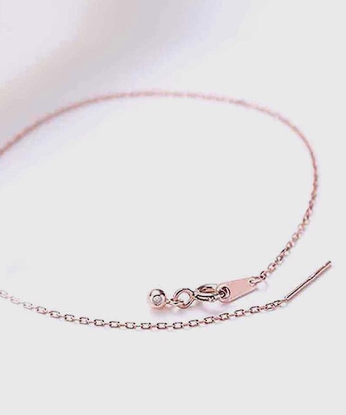 TONE SELECT GOODS（トーンセレクトグッズ）の「urbanfemine./[サージカルステンレス]調整可能 スライドチェーンアンクレット U7022（アンクレット・レディース・イエローゴールド/ピンクゴールド/ホワイトゴールド・FREE）」の2枚目の写真
