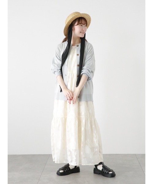 ehka sopo（エヘカソポ）の「シアー花柄ジャカードワンピース