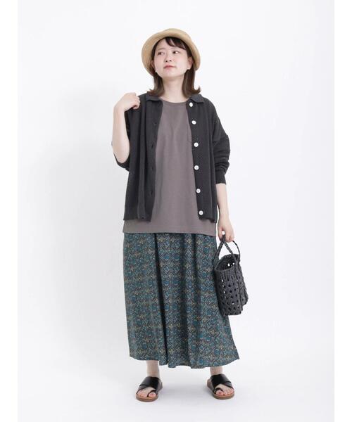 Samansa Mos2(サマンサ モスモス)の「透かし編みメルカドバッグ(ハンドバッグ・レディース・チャコールグレー/オフホワイト・F)」の12枚目の写真