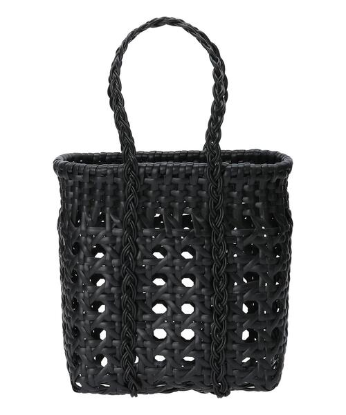 Samansa Mos2(サマンサ モスモス)の「透かし編みメルカドバッグ(ハンドバッグ・レディース・チャコールグレー/オフホワイト・F)」の5枚目の写真