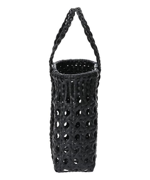 Samansa Mos2(サマンサ モスモス)の「透かし編みメルカドバッグ(ハンドバッグ・レディース・チャコールグレー/オフホワイト・F)」の7枚目の写真