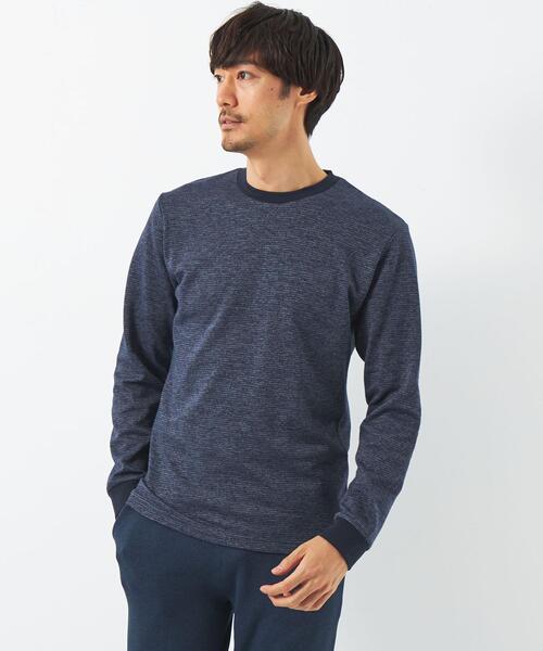 green label relaxing（グリーンレーベルリラクシング）の「【WEB限定】JUSTFIT メランジ クルーネック カットソー（Tシャツ/カットソー・メンズ・ネイビー/グレー/ダークグレー・XL/L/M/S）」の3枚目の写真