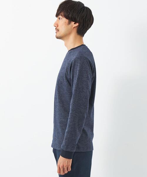 green label relaxing（グリーンレーベルリラクシング）の「【WEB限定】JUSTFIT メランジ クルーネック カットソー（Tシャツ/カットソー・メンズ・ネイビー/グレー/ダークグレー・XL/L/M/S）」の7枚目の写真