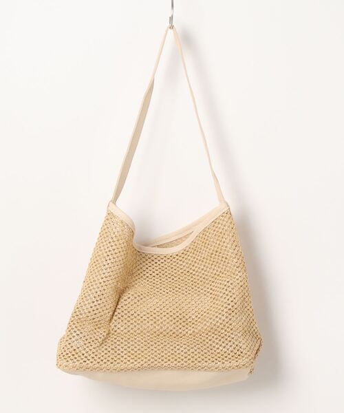 aimoha（アイモハ）の「大容量　手編みトートバッグ（かごバッグ・レディース・ホワイト/ブラウン/ブラック・FREE）」の6枚目の写真