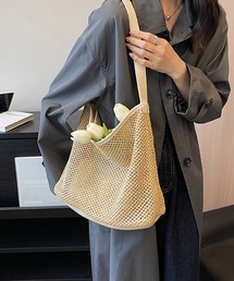 aimoha | 大容量 手編みトートバッグ(かごバッグ)