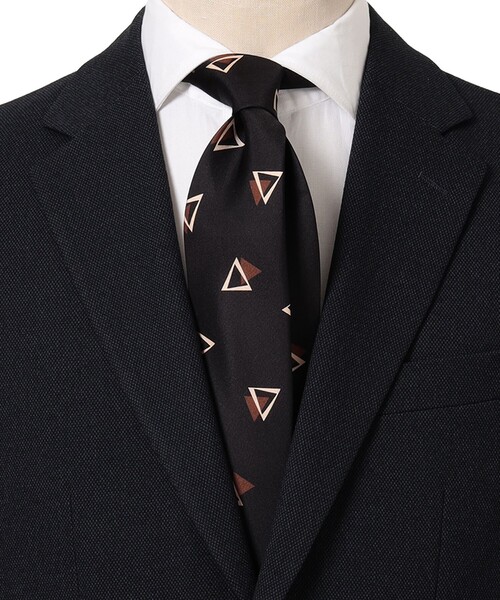 B:MING by BEAMS（ビーミングバイビームス）の「B:MING by BEAMS / シルク プリント 小紋柄 ネクタイ 23AW（ネクタイ・メンズ・グレー/ブラック/ブルー・ONE SIZE）」の2枚目の写真