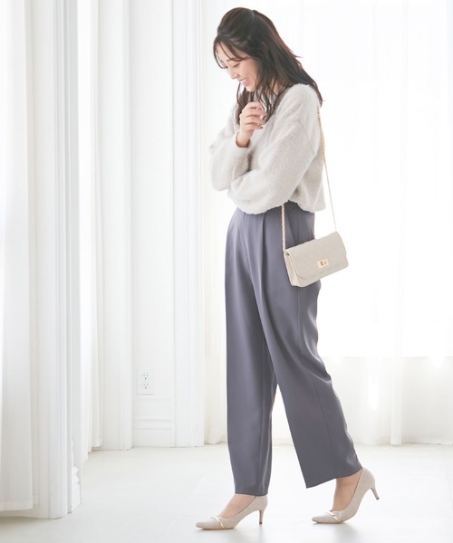 alotta(アロッタ)の「センタープレスワイドパンツ(その他パンツ・レディース・ベージュ系その他/ブラック/グレイッシュブルー/ライトベージュ・M/LL/L/3L)」の16枚目の写真