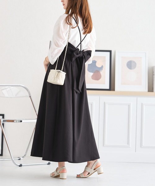 acro（アクロ）の「バックリボンフレアキャミワンピース/AC3418（ワンピース・レディース・ブラック/ピンク・ﾌﾘ-）」の3枚目の写真