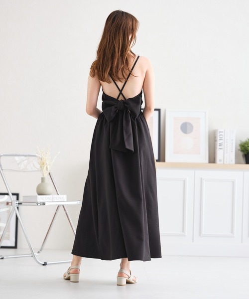 acro（アクロ）の「バックリボンフレアキャミワンピース/AC3418（ワンピース・レディース・ブラック/ピンク・ﾌﾘ-）」の15枚目の写真