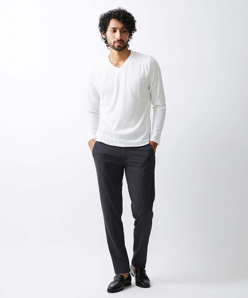 MICHEL KLEIN HOMME   （ミッシェルクランオム）の「《日本製》オリジナルボタニカル柄カットソー（Tシャツ/カットソー・メンズ・ブルー/グレー/ホワイト/ダークグレー・X-LARGE/LARGE/MEDIUM）」の18枚目の写真