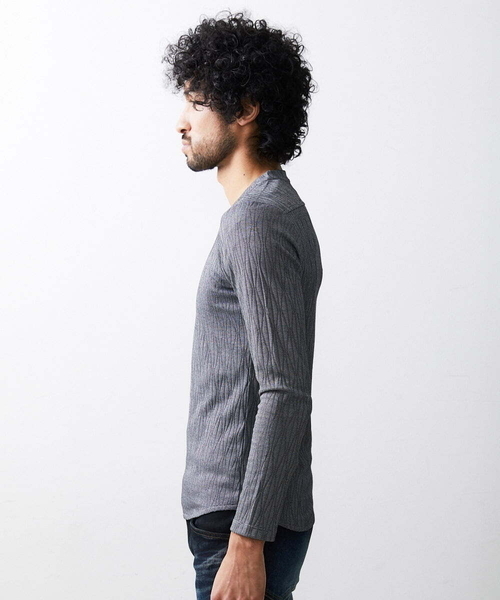 MICHEL KLEIN HOMME   （ミッシェルクランオム）の「《日本製》オリジナルボタニカル柄カットソー（Tシャツ/カットソー・メンズ・ブルー/グレー/ホワイト/ダークグレー・X-LARGE/LARGE/MEDIUM）」の15枚目の写真