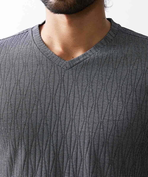 MICHEL KLEIN HOMME   （ミッシェルクランオム）の「《日本製》オリジナルボタニカル柄カットソー（Tシャツ/カットソー・メンズ・ブルー/グレー/ホワイト/ダークグレー・X-LARGE/LARGE/MEDIUM）」の13枚目の写真