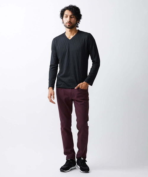 MICHEL KLEIN HOMME   （ミッシェルクランオム）の「《日本製》オリジナルボタニカル柄カットソー（Tシャツ/カットソー・メンズ・ブルー/グレー/ホワイト/ダークグレー・X-LARGE/LARGE/MEDIUM）」の9枚目の写真